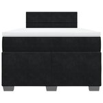 vidaXL Sommier à lattes de lit avec matelas noir 120x190 cm velours