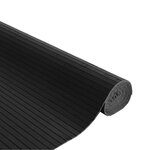 vidaXL Tapis rectangulaire noir 80x200 cm bambou