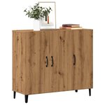 vidaXL Buffet chêne artisanal 90x34x80 cm bois d'ingénierie