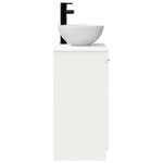 vidaXL Meuble de salle de bain avec évier Blanc brillant