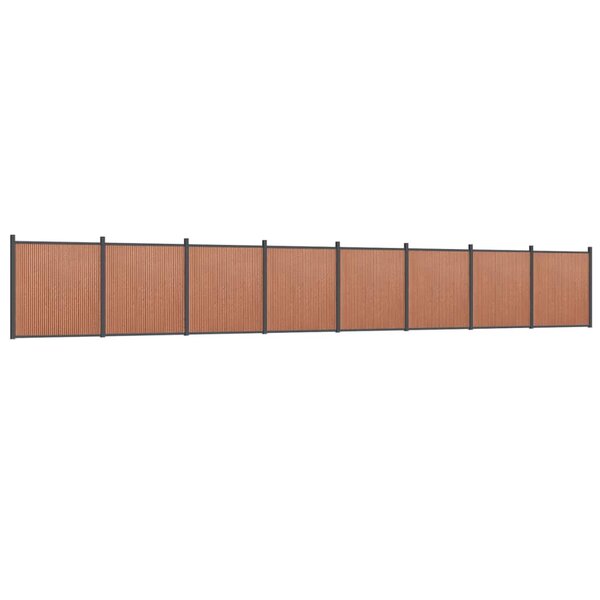 vidaXL Panneau de clôture marron 1391x186 cm WPC