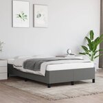 vidaXL Cadre de lit sans matelas gris foncé 120x190 cm tissu
