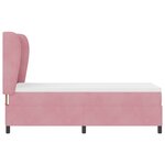 vidaXL Lit à ressorts avec matelas Rose 80 x 200 cm Velours