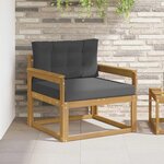 vidaXL Sofa de milieu extérieur Polyester Blanc