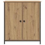 vidaXL Buffet en chêne artisanal 70x30x80 cm en bois d'ingénierie et acier