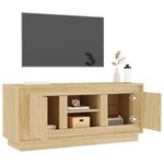 vidaXL Meuble TV chêne sonoma 102x35x45 cm bois d'ingénierie