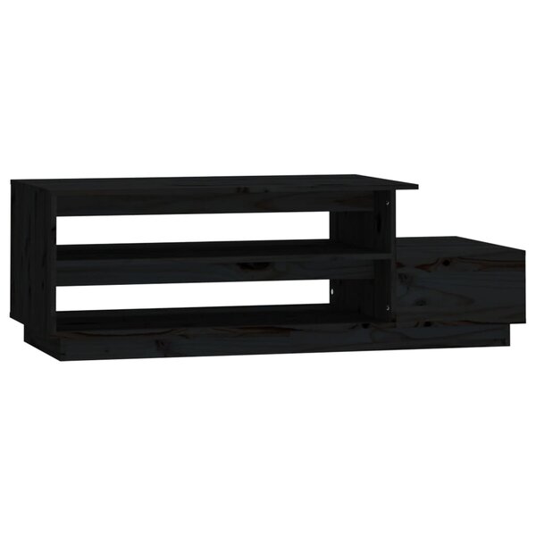 vidaXL Table basse Noir 120x50x40 5 cm Bois massif de pin