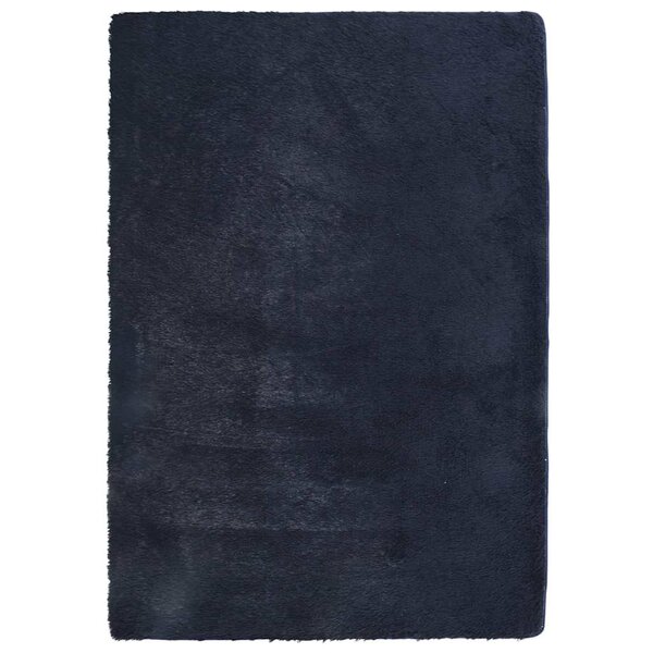 vidaXL Tapis shaggy à poils longs NAVARRA bleu marine 120x170 cm