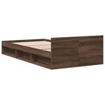 vidaXL Cadre de lit avec tiroir sans matelas chêne marron 100x200 cm