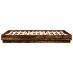 vidaXL Cadre de lit chêne fumé 150x200 cm bois d'ingénierie