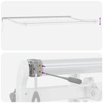 vidaXL Auvent Rétractable 600 × 300 cm Rouge et blanc