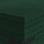 vidaXL Canapé-lit pliable 140 x 67 x 15 cm Vert foncé