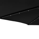 vidaXL Parasol de jardin avec LED mât en acier noir 225x225x212 cm