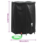 vidaXL Réservoir d'eau avec robinet pliable 750 L PVC