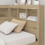 vidaXL Lit Bibliothèque Chêne Sonoma 75 x 190 cm Bois d'ingénierie