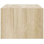 vidaXL Meuble TV avec lumières LED chêne sonoma 75x35 5x25 cm