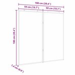 vidaXL Tableau noir Noir 100 x 1.4 x 100 cm Bois massif en pin