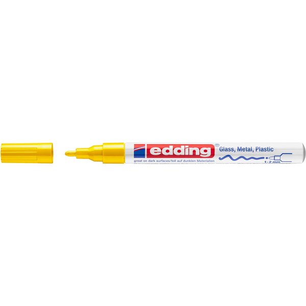 Marqueur Peinture brillante 751 Jaune Pointe Ronde 1-2 mm EDDING