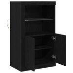 Buffet vidaXL avec lumières LED Chêne noir 60 5x37x100 cm