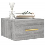 vidaXL Tables de chevet murales 2 Pièces sonoma gris 35x35x20 cm