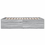 vidaXL Cadre de lit sans matelas sonoma gris 135x190 cm
