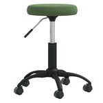 vidaXL Chaise de bureau pivotante vert foncé velours