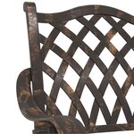 Fauteuils de jardin vidaXL 2 Pièces en aluminium bronze