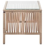 vidaXL Salon de jardin 4 Pièces avec coussins Résine tressée Beige