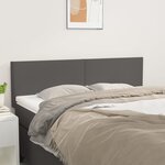 vidaXL Têtes de lit 2 Pièces Gris 72x5x78/88 cm Similicuir