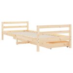 vidaXL Cadre de lit pour enfants gris 80x200 cm bois de pin massif