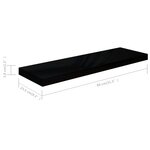 vidaXL Étagère murale flottante Noir brillant 80x23 5x3 8 cm MDF