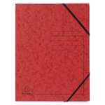 Chemise À Élastique Sans Rabats Carte Lustrée 355gm2 - A4 - Rouge - X 25 - Exacompta