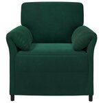 vidaXL Canapé 1 place Vert foncé 88 x 83 x 95 cm Velours