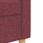 vidaXL Ensemble de canapés 3 Pièces avec repose-pied rouge bordeaux tissu