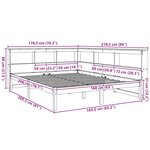 vidaXL Lit bibliothèque sans matelas 160x200 cm bois massif de pin