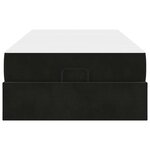 vidaXL Cadre de lit avec matelas Noir 90 x 190 cm Velours