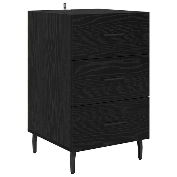 vidaXL Cabinet de chevet Chêne noir 40 x 40 x 66 cm Bois d'ingénierie