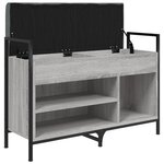 vidaXL Banc à chaussures sonoma gris 85 5x32x57 5 cm bois d'ingénierie