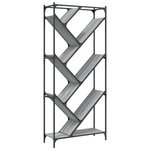 vidaXL Bibliothèque sonoma gris 79x30x180 cm bois ingénierie et métal
