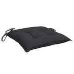 vidaXL Coussins de chaise lot de 6 noir 40x40x7 cm tissu oxford