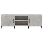 vidaXL Meuble TV gris béton 150x30x50 cm bois d'ingénierie
