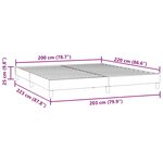 vidaXL Sommier à lattes de lit sans matelas rose 200x220 cm velours