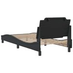vidaXL Cadre de lit sans matelas Zadar noir 100x203 cm similicuir