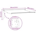 vidaXL Cadre de store rétractable électrique Anthracite 3 5 x 2 m