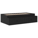 vidaXL Lit de rangement Noir Chêne 90x190 cm