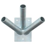 vidaXL Support de mât de drapeau Argent 10.5 x 7.5 cm Acier