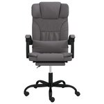vidaXL Fauteuil inclinable de bureau Gris Similicuir