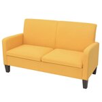 vidaXL Ensemble de canapés 2 Pièces Tissu Jaune