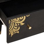 vidaXL Buffet Noir 60 x 33 x 75 cm Bois de mangue massif