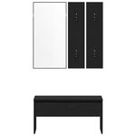 Ensemble de meubles pour couloir vidaXL en bois d'ingénierie chêne noir
